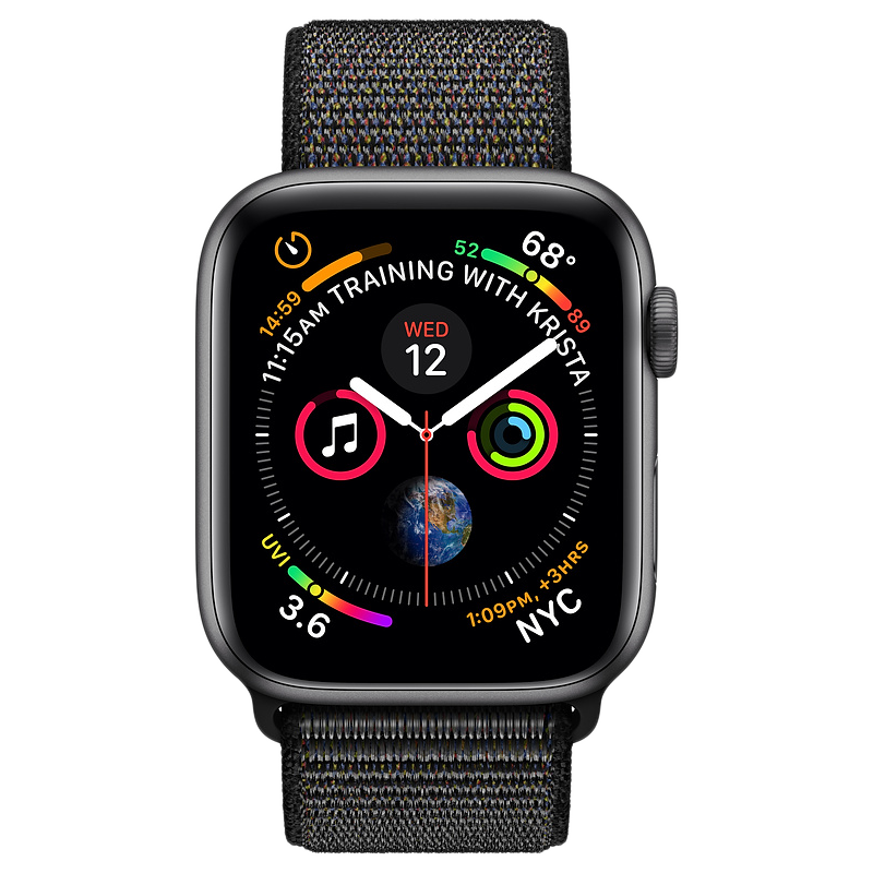 space gray aluminium case black sport loop